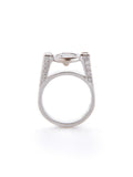 Platinum Floating Bezel Diamond Ring