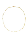 18K Yellow Gold Nugget Link Necklace