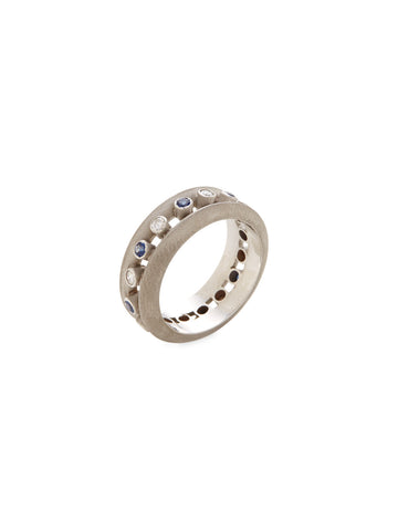Diamond Sapphire Band Ring
