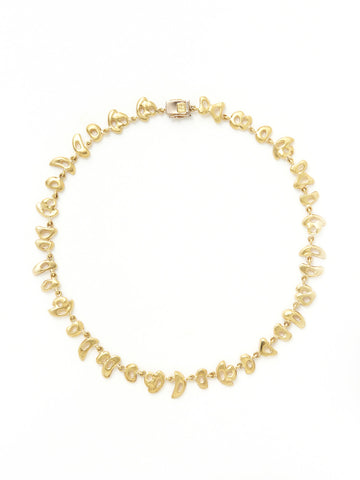 Gold Sculpted Multi-Shape Necklace