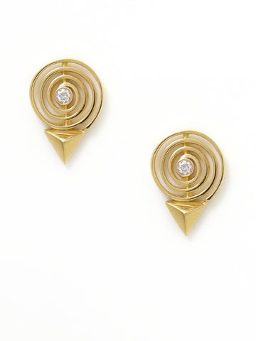Groovy Gold Diamond Earrings