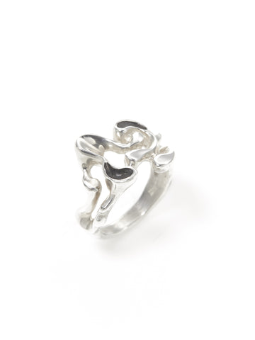 Silver Organic Swirl Cut-Out Ring