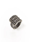 Silver Studded Shield Ring