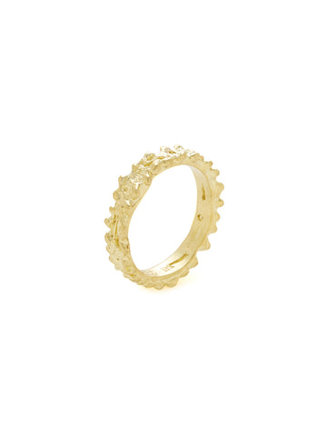 Textured 18K Yellow Gold Ring